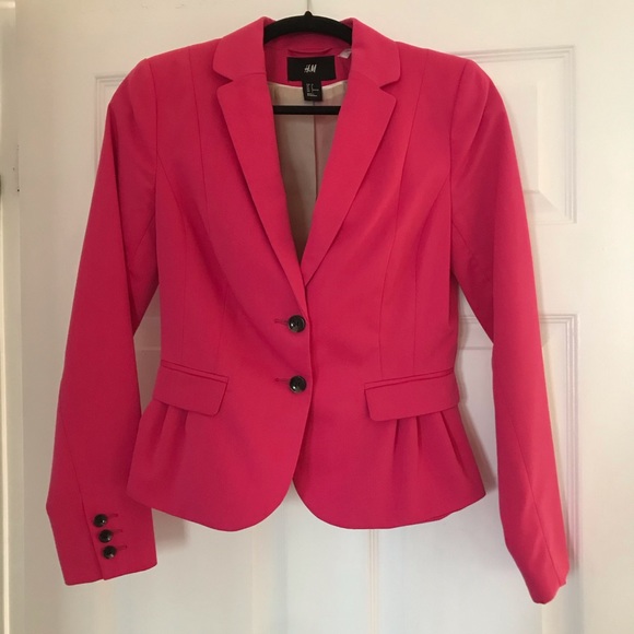 H&M SIZE 6 HOT PINK BLAZER - Picture 2 of 11